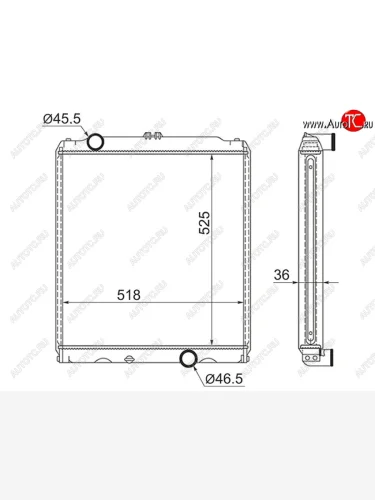 Радиатор двигателя (пластинчатый, МКПП) SAT Mitsubishi centre typ 6 (1993-2002)