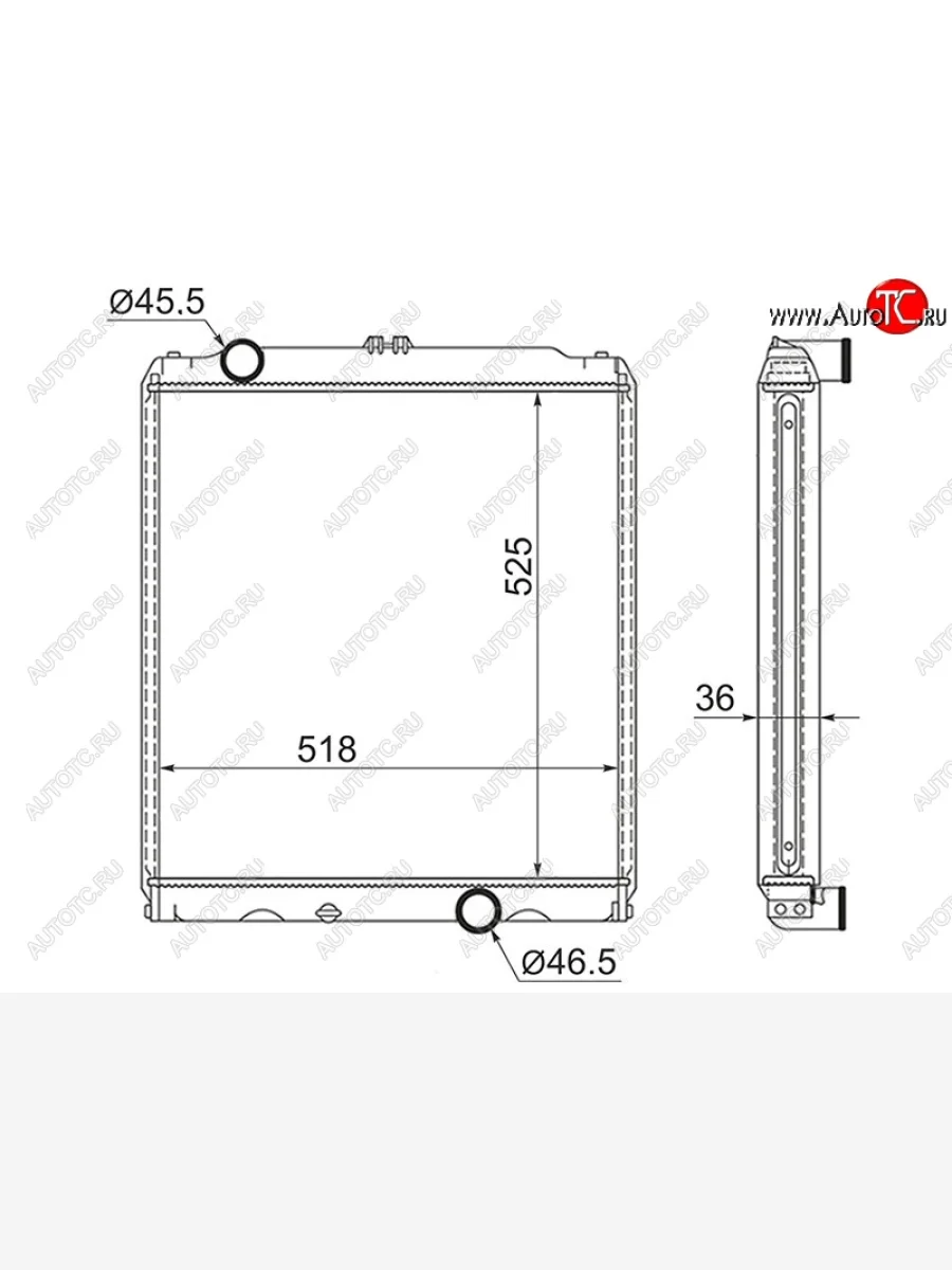 Радиатор двигателя (пластинчатый, МКПП) SAT Mitsubishi centre typ 6 (1993-2002)  в Керчи Республика Крым