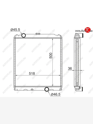 Радиатор двигателя (пластинчатый, МКПП) SAT Mitsubishi centre typ 6 (1993-2002)