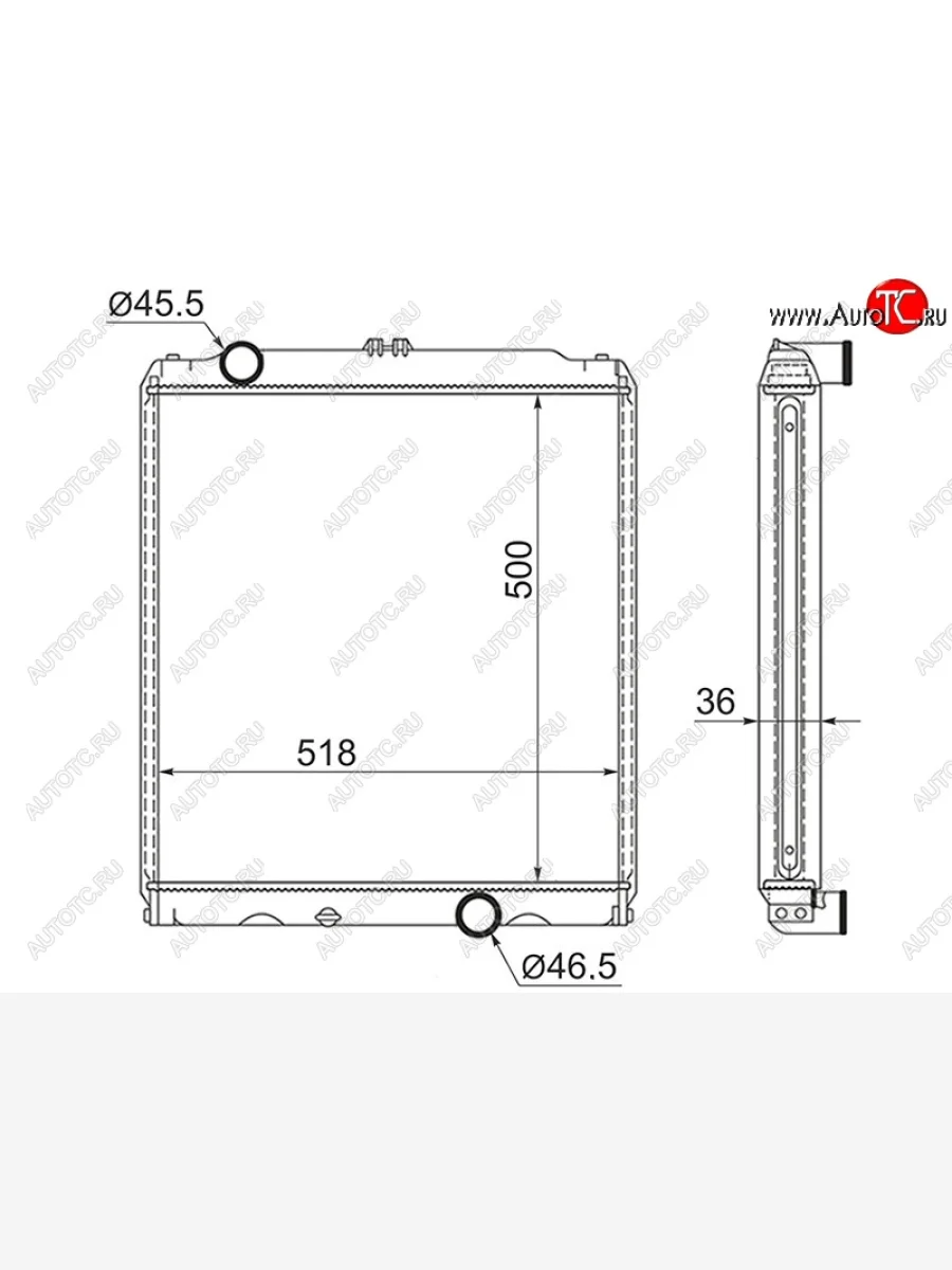 Радиатор двигателя (пластинчатый, МКПП) SAT Mitsubishi centre typ 6 (1993-2002)  в Керчи Республика Крым
