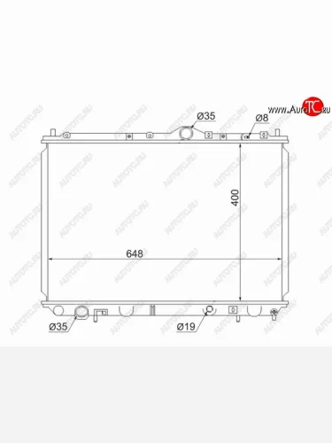 Радиатор двигателя (пластинчатый, МКПП) SAT Mitsubishi Carisma (1999-2004)