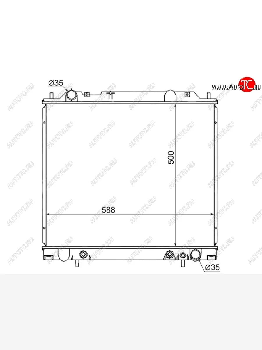 Радиатор двигателя (пластинчатый, МКПП/АКПП) SAT Mitsubishi L400 (1994-2006)  в Керчи Республика Крым