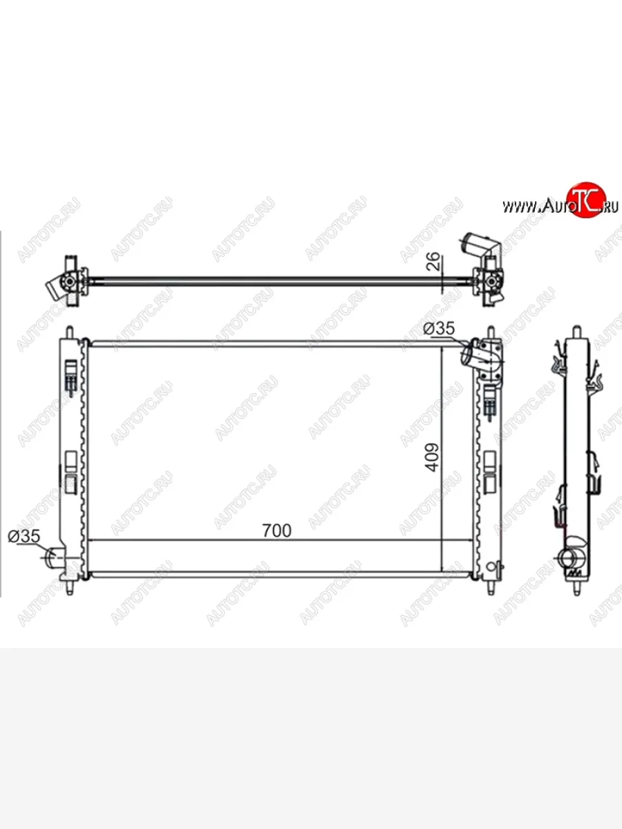 Радиатор двигателя SAT (трубчатый, 1.5 / 1.8 / 2.0 / 2.0D) Mitsubishi Outlander XL (CW)  рестайлинг (2010-2013)  в Керчи Республика Крым