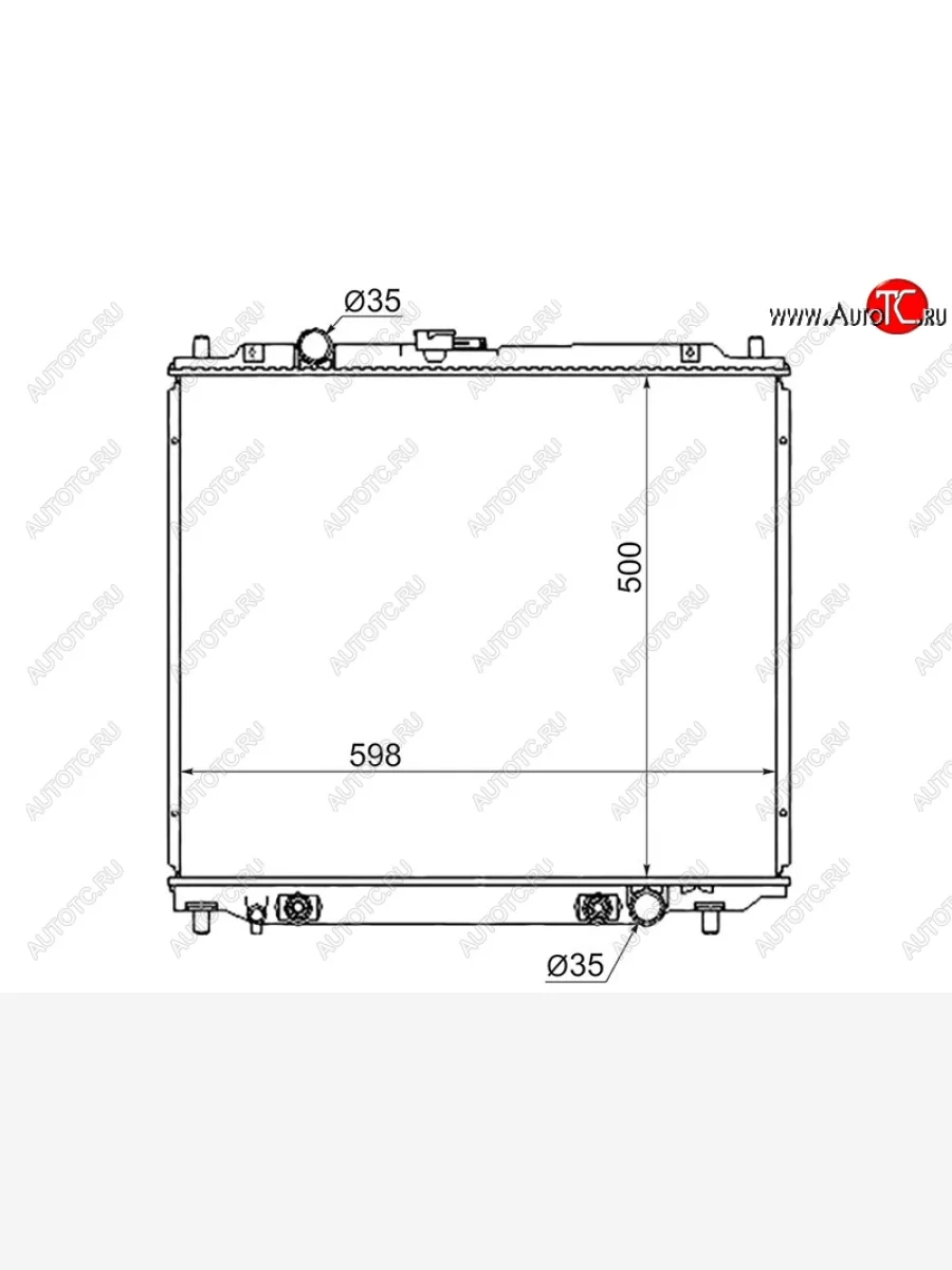 Радиатор двигателя (левый руль) (пластинчатый, МКПП/АКПП, DIESEL) SAT Mitsubishi Pajero 2 V30/V40 5 дв. дорестайлинг (1991-1997)  в Перми Пермском крае