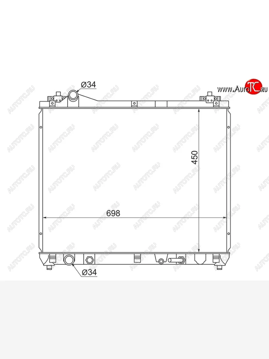 Радиатор двигателя (пластинчатый, МКПП/АКПП) SAT Suzuki Escudo 3 дорестайлинг (2006-2008)  с доставкой в г. Керчь