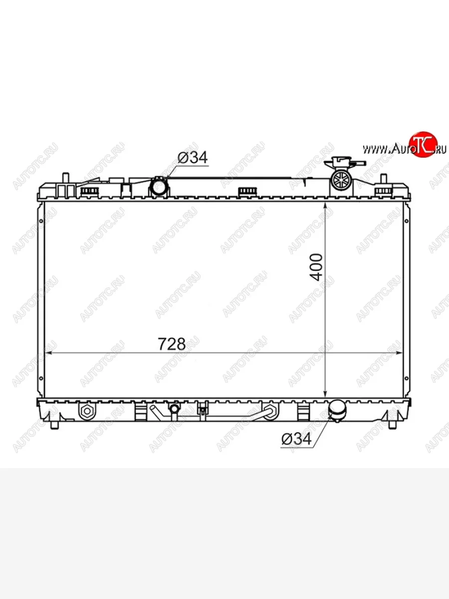 Радиатор двигателя (2AZ-FE 2.4/1AR-FE) SAT Toyota Camry XV40 дорестайлинг (2006-2008)  в Керчи Республика Крым