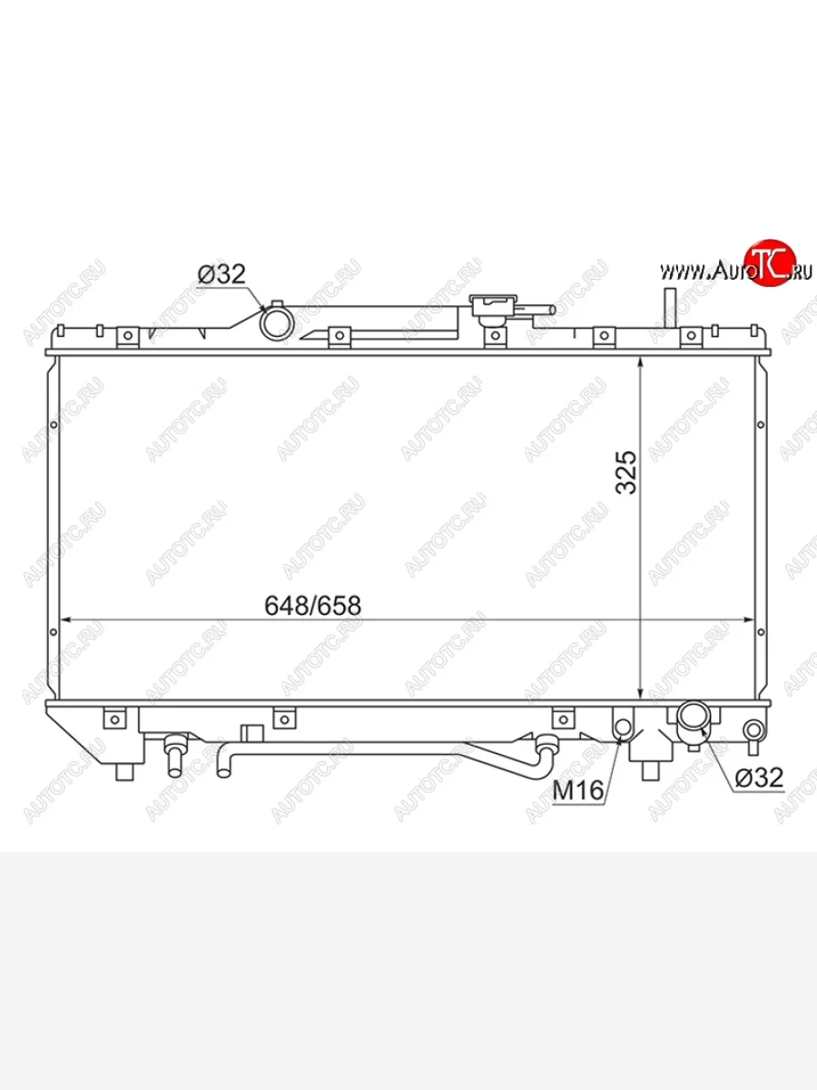 Радиатор двигателя (пластинчатый, МКПП/АКПП,	3SFE/3SGE/4SFE) SAT Toyota Caldina T210 дорестайлинг универсал (1997-1999)  в Керчи Республика Крым