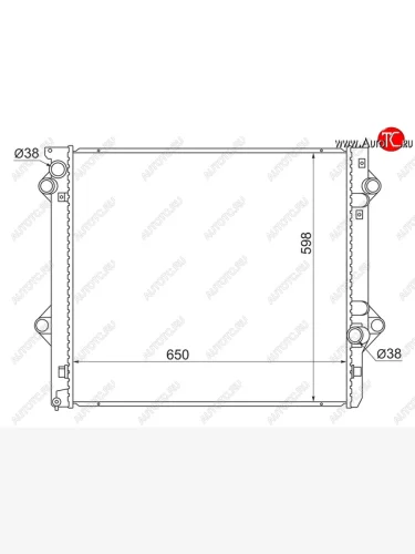 Радиатор двигателя (пластинчатый, МКПП, 1KDFTV) SAT Toyota Hilux Surf N210 дорестайлинг (2002-2005)