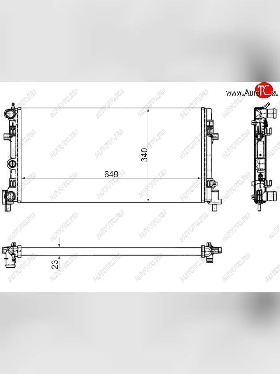 Радиатор двигателя SAT (трубчатый, МКПП/АКПП) Skoda Fabia Mk2 хэтчбэк дорестайлинг (2007-2010)  в Перми Пермском крае
