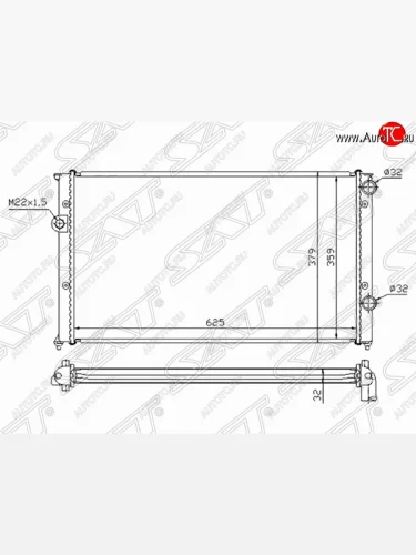 Радиатор двигателя SAT Volkswagen Golf ( 3 Mk3,  4 Mk4) (1991-2003) хэтчбэк 5 дв.