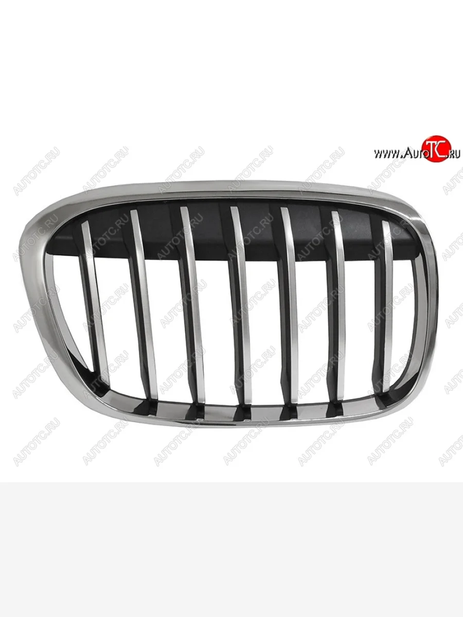 Правая решетка радиатора SAT (черная с хромом) BMW X1 F48 дорестайлинг (2015-2019)  в Перми Пермском крае