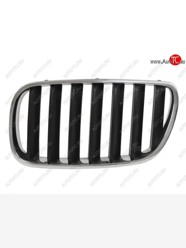 Левая решетка радиатора SAT (черная с хромом, пр-во Тайвань, рестайлинг) BMW X3  E83 (2003-2009)