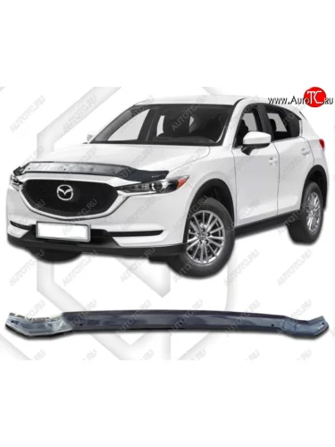 Дефлектор капота CA-Plastiс (Classic черный) Mazda CX-5 KF (2016-2025)