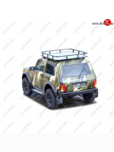 Задний силовой бампер Техно Cфера Лада ВАЗ нива 4х4 ( 2131,  2121) (2014-2021) Урбан 3 дв. дорестайлинг, Урбан 5 дв. дорестайлинг, Урбан, Урбан 5 дв. рестайлинг