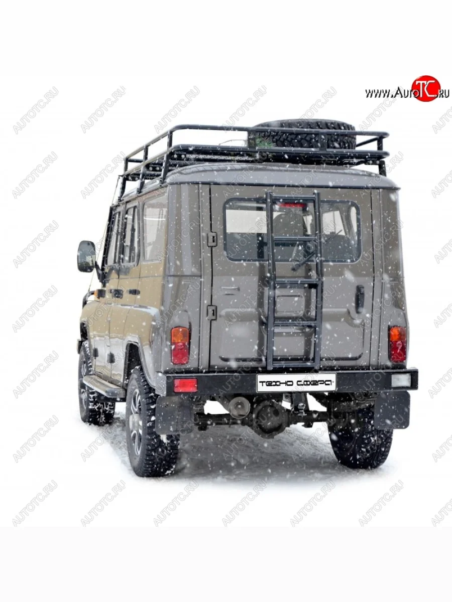 Задний силовой бампер Техно Cфера (под ТСУ) Уаз 315195 Хантер (2003-2025)  с доставкой в г. Керчь