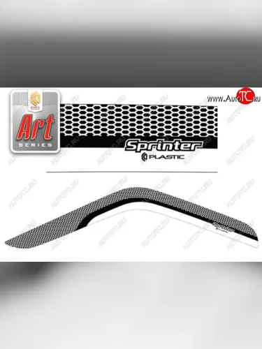 Дефлектора окон CA-Plastic (Серия Art графит) Mercedes-Benz Sprinter  W905 (2000-2006) рестайлинг