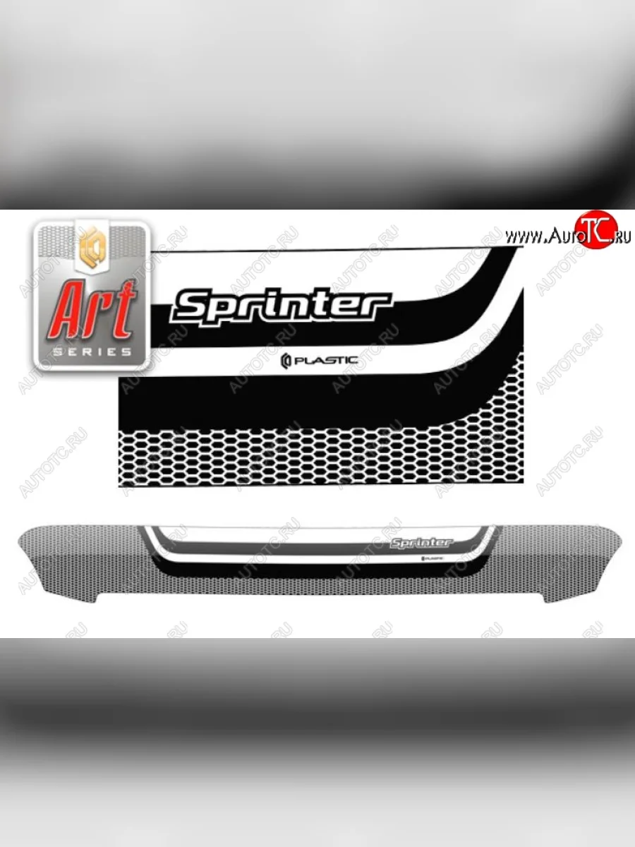 Дефлектор капота CA-Plastiс Mercedes-Benz Sprinter W906 (2006-2013) (Серия Art графит)  в Керчи Республика Крым