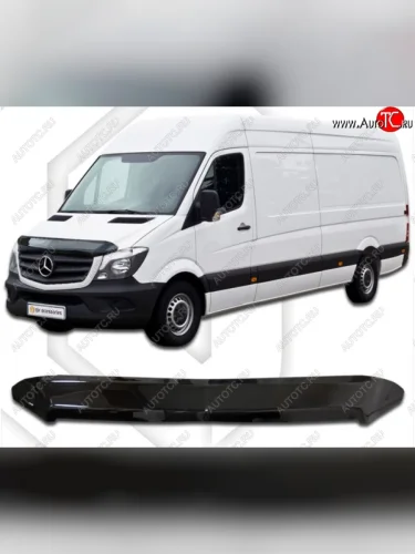 Дефлектор капота CA-Plastiс (Classic черный) Mercedes-Benz Sprinter W906 рестайлинг (2014-2018)
