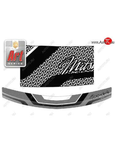 Дефлектор капота CA-Plastiс (серия Art серебро) Mitsubishi L200 4  дорестайлинг (2006-2014)