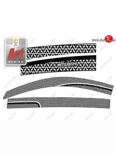 Дефлектора окон CA-Plastic (Серия Art графит) Mitsubishi L200  4 (2006-2014)  дорестайлинг