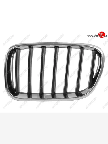 Левая решетка радиатора SAT (черная с хромом) BMW X3  F25 (2010-2014) дорестайлинг