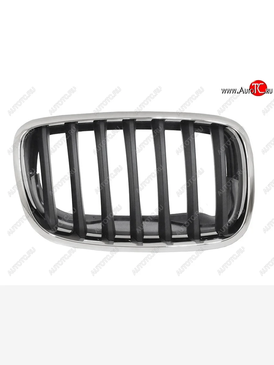 Правая решетка радиатора SAT (черная с хромом) BMW X5 E70 (2006-2010) дорестайлинг с доставкой в г. Кемерово