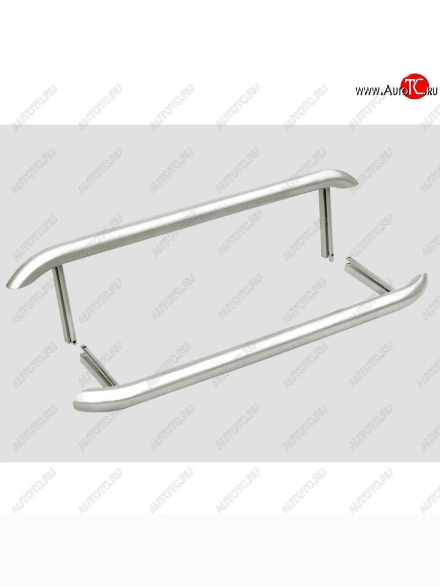 Защита порогов ТехноСфера (d51, с полимерным покрытием ) ТехноСфера Лада ВАЗ нива 4х4 2131 Урбан 3 дв. дорестайлинг (2014-2019) (Серебристый)  в Самаре Самарской области