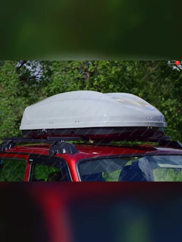 Багажный бокс Turino 1 LUX (410 л/177х81х46 см, акрил, одностороннее открывание) на крышу (Серый) 