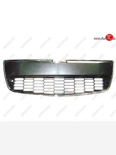 Решетка радиатора SAT (нижняя, черная с хромом) Chevrolet Aveo T300 хэтчбек (2011-2015)