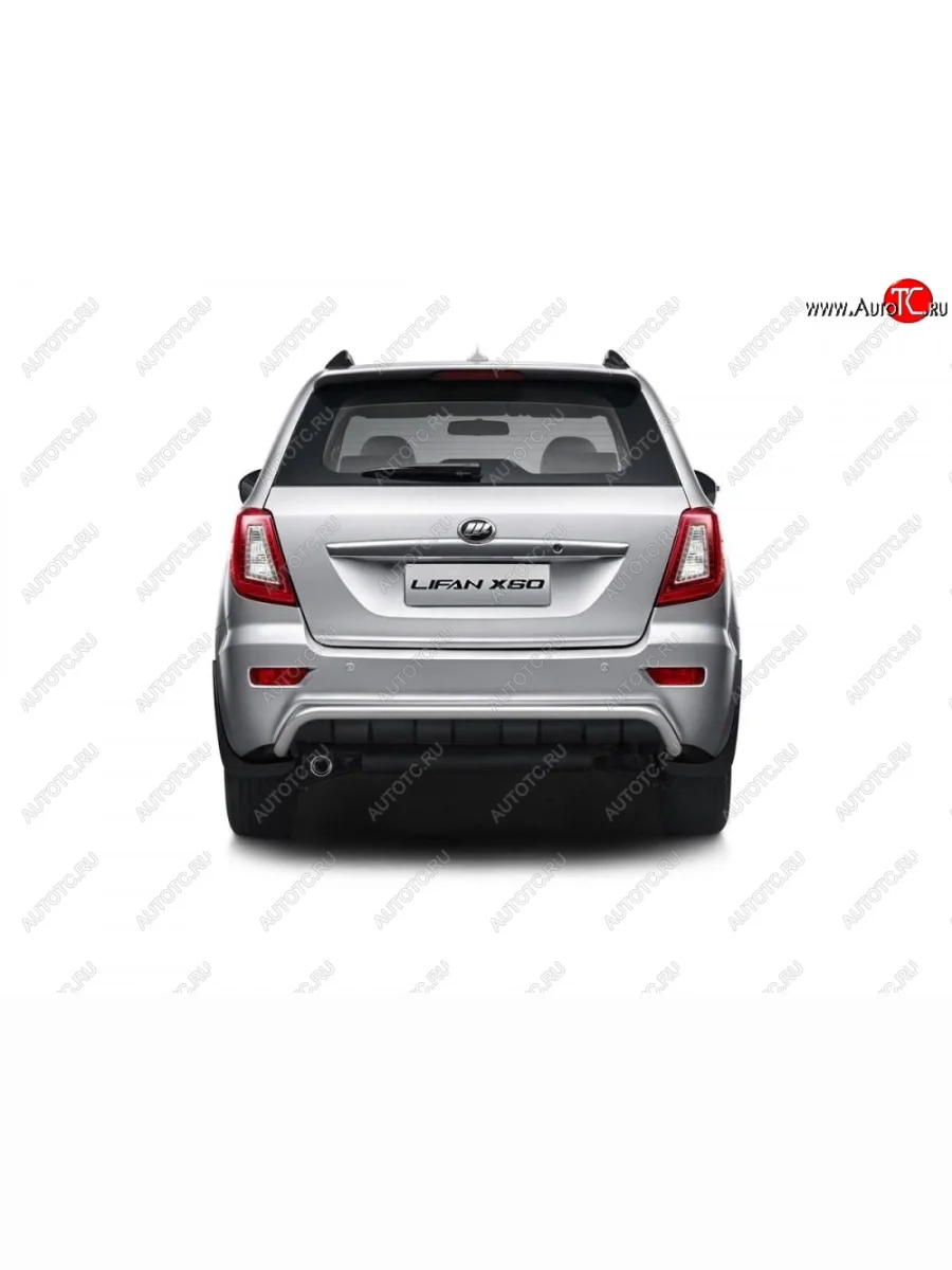 Защита заднего бампера Petroil Tuning (d51)  Lifan X60 (2011-2015) (Нержавеющая полированная сталь)  в Самаре Самарской области
