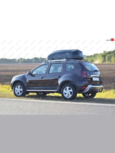 Защита заднего бампера PT GROUP Ø51мм (НПС) RENAULT Duster 2012-/ NISSAN Terrano 2014- (Нержавейка полированная) Nissan Terrano  D10 (2013-2022), Renault Duster  HS (2015-2021)