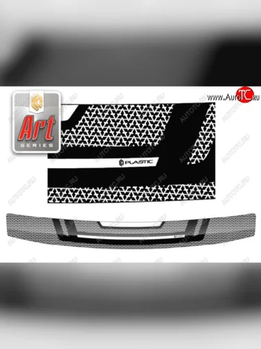 Дефлектор капота CA-Plastiс (Серия Art графит) Mitsubishi Montero Sport PA дорестайлинг (1996-2000)