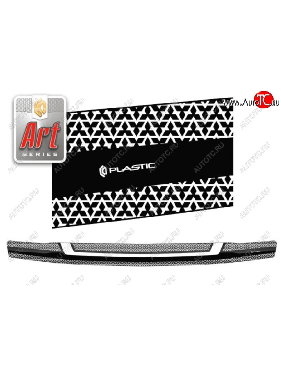 Дефлектор капота CA-Plastiс Mitsubishi Montero V90 5 дв. дорестайлинг (2006-2011) (Серия Art белая)  в Перми Пермском крае