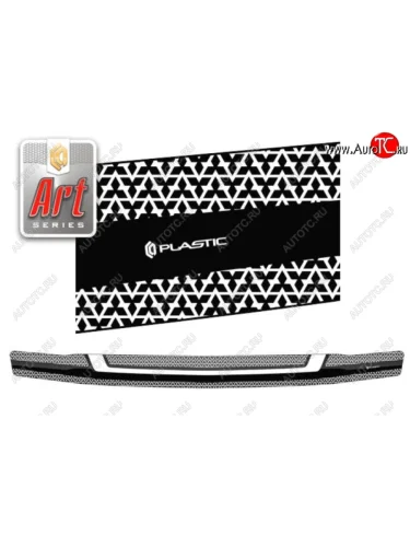 Дефлектор капота CA-Plastiс (Серия Art графит) Mitsubishi Montero V90 5 дв. дорестайлинг (2006-2011)