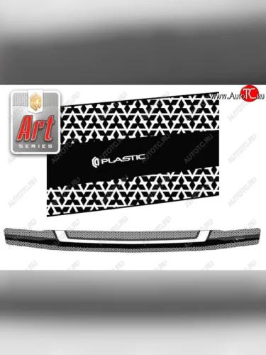 Дефлектор капота CA-Plastiс (Серия Art белая) Mitsubishi Pajero 3 V70 дорестайлинг (1999-2003)