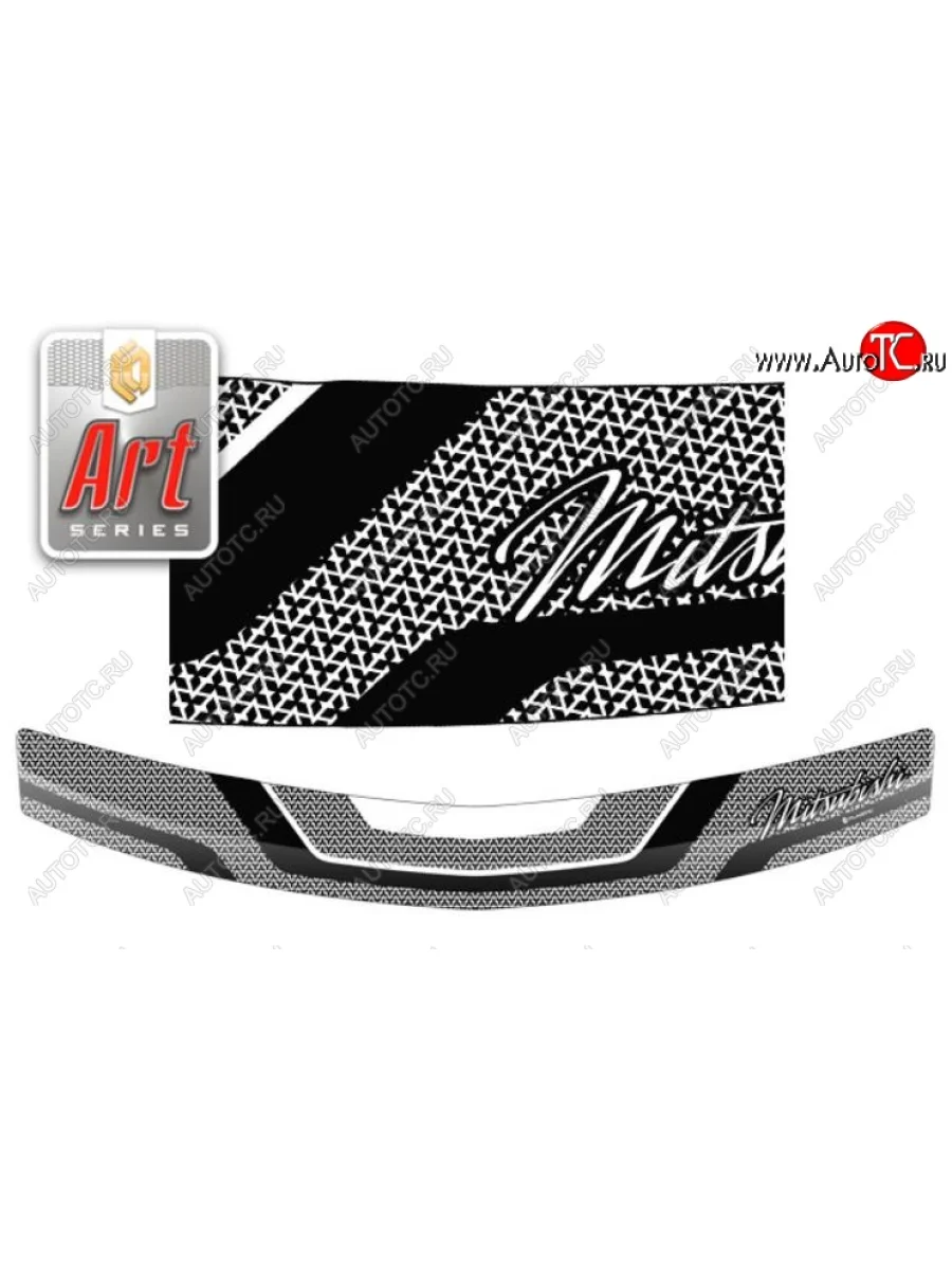 Дефлектор капота CA-Plastiс Mitsubishi Pajero Sport PB рестайлинг (2013-2017) (серия Art серебро)  в Самаре Самарской области