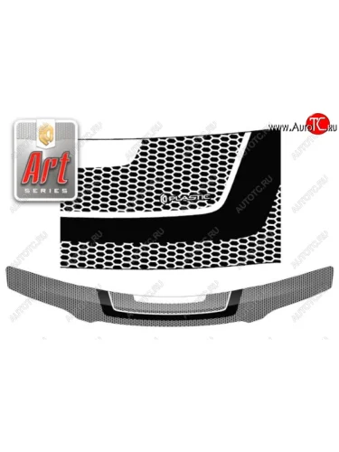 Дефлектор капота CA-Plastiс (Серия Art черная) Nissan Avenir W11 универсал рестайлинг (2000-2005)