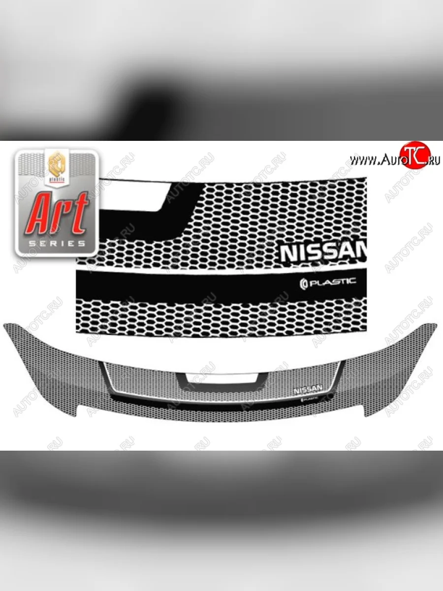 Дефлектор капота CA-Plastiс Nissan Bluebird Sylphy G11 седан (2005-2012) (Серия Art серебро)  в Самаре Самарской области