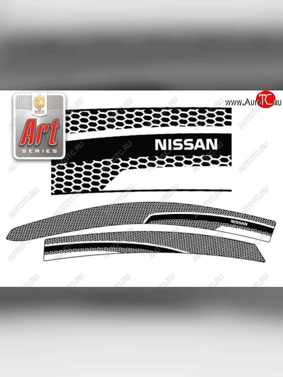 Дефлектора окон CA-Plastic  Nissan Bluebird Sylphy (2005-2012) G11 (Серия Art черная, Без хром.молдинга)  в Керчи Республика Крым