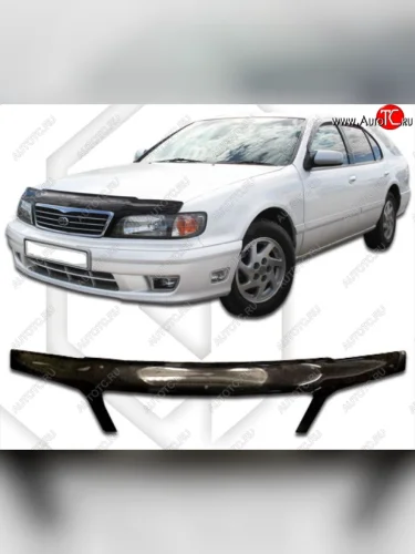 Дефлектор капота (exclusive ) CA-Plastiс  (серия Classic черный) Nissan Cefiro A32 (1994-1998)