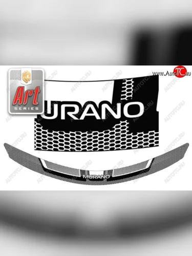 Дефлектор капота CA-Plastiс (Серия Art серебро) Nissan Murano 1 Z50 (2002-2009)