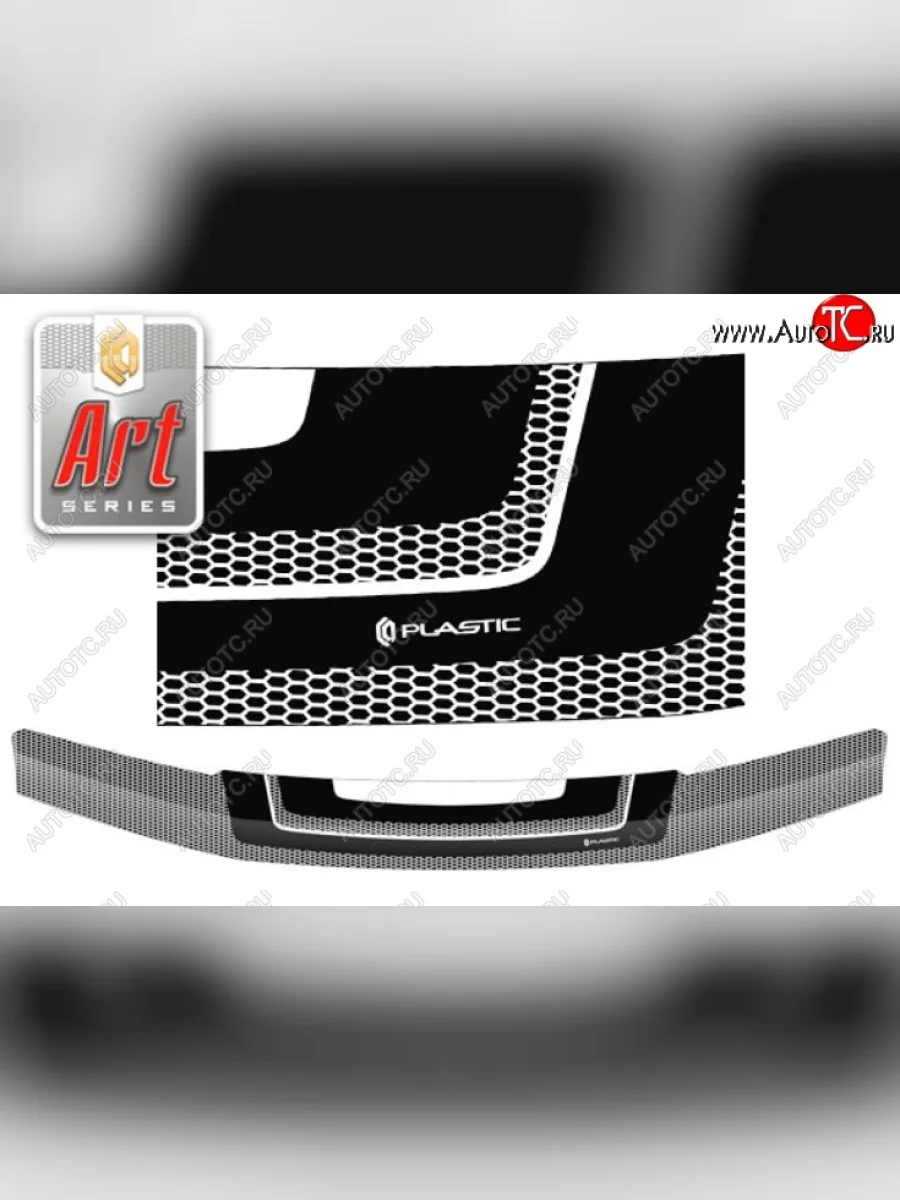 Дефлектор капота CA-Plastiс Nissan Navara 2 D40 дорестайлинг (2004-2010) (Серия Art черная)  в Самаре Самарской области