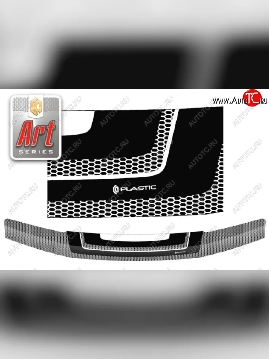 Дефлектор капота CA-Plastiс Nissan Navara 2 D40 рестайлинг (2010-2016) (Серия Art черная)  в Самаре Самарской области