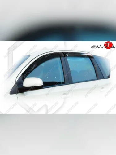 Дефлектора окон (левый руль) CA-Plastic (Classic полупрозрачный) Nissan Note  1 (2008-2013) E11 рестайлинг