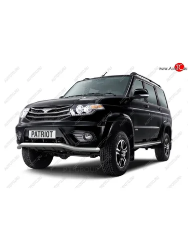 Защита переднего бампера Petroil Tuning (d63, волна) (Нержавеющая полированная сталь) Уаз Патриот ( 23632,  3163 5-дв.) (2014-2016) 1 рестайлинг пикап, 1-ый рестайлинг