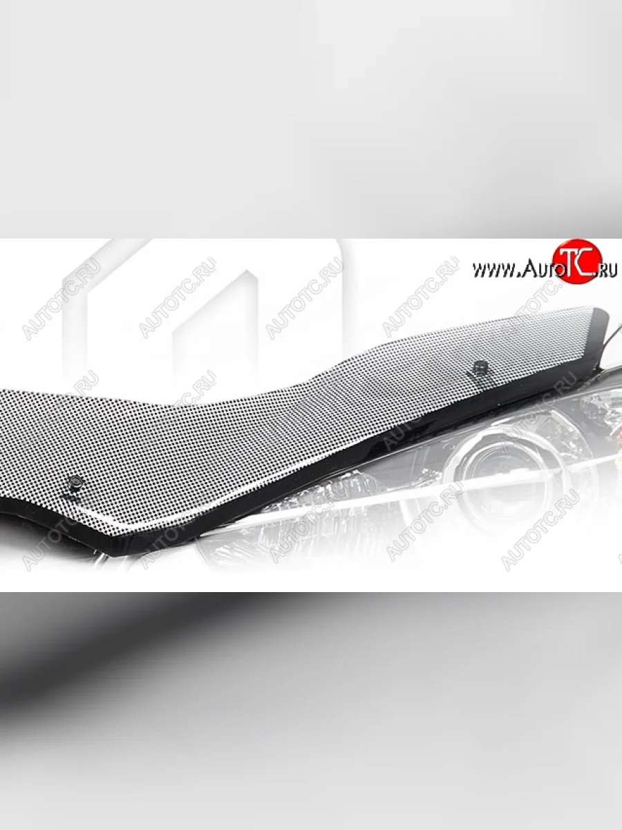 Дефлектор капота CA-Plastiс Nissan Pathfinder R51 дорестайлинг (2004-2007) (Шелкография черная)  в Самаре Самарской области