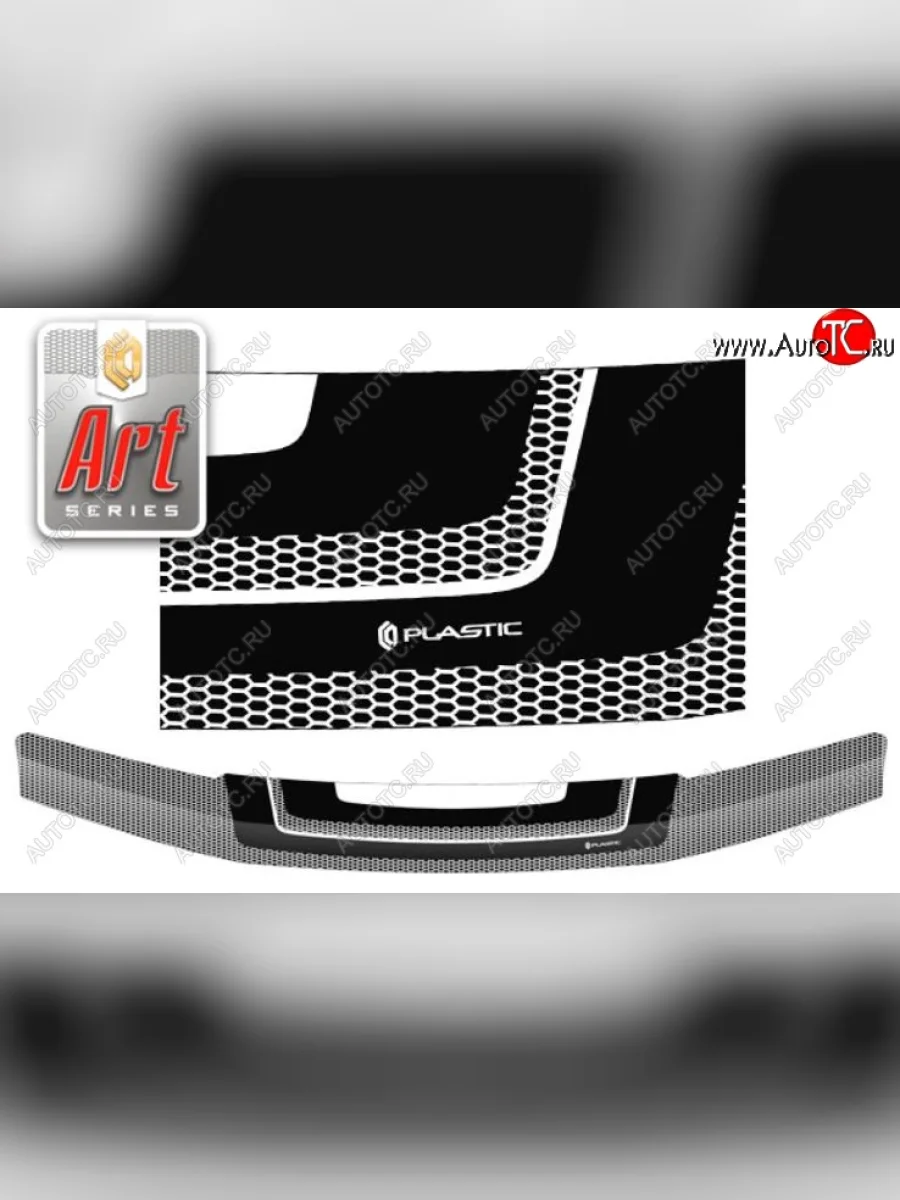 Дефлектор капота CA-Plastiс Nissan Pathfinder R51 рестайлинг (2009-2014) (Серия Art черная)  в Самаре Самарской области