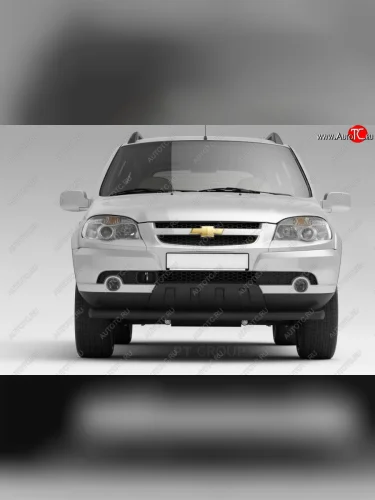 Защита переднего бампера Petroil Tuning (Ø63 мм) (Сталь с полимерным покрытием в цвет: черный ❞Шагрень❝) Chevrolet Niva  2123 (2009-2020), Лада ВАЗ 2123 (Нива Шевроле) (2009-2021)