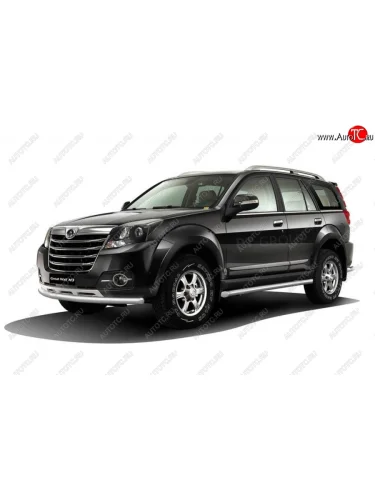 Защита переднего бампера одинарная из трубы d63 мм Petroil Tuning (Нержавейка) Great Wall Hover H3 (2014-2016)  рестайлинг