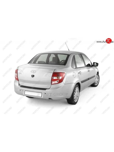 Накладка защитная на задний бампер Petroil Tuning (Текстурная поверхность) Лада ВАЗ Гранта  2190 (2011-2017) седан  дорестайлинг